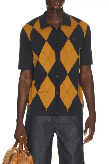 Fred Perry Argyle Button Knitted Shirt | Thumbnail 1