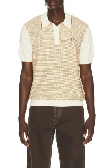 Fred Perry Tonic Waffle Knitted Polo | Thumbnail 1