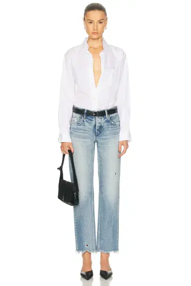 Moussy Vintage Mattapan Straight Low Rise Jeans | Thumbnail 5