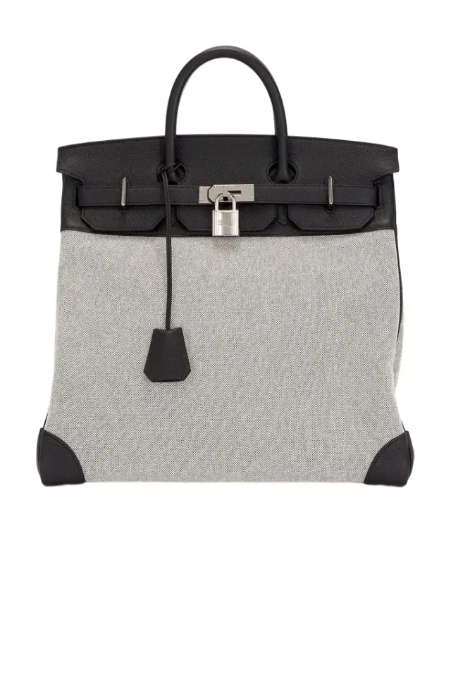 HERMÈS Hermes Toile & Evercolor Haut A Courroies Birkin 40 Handbag