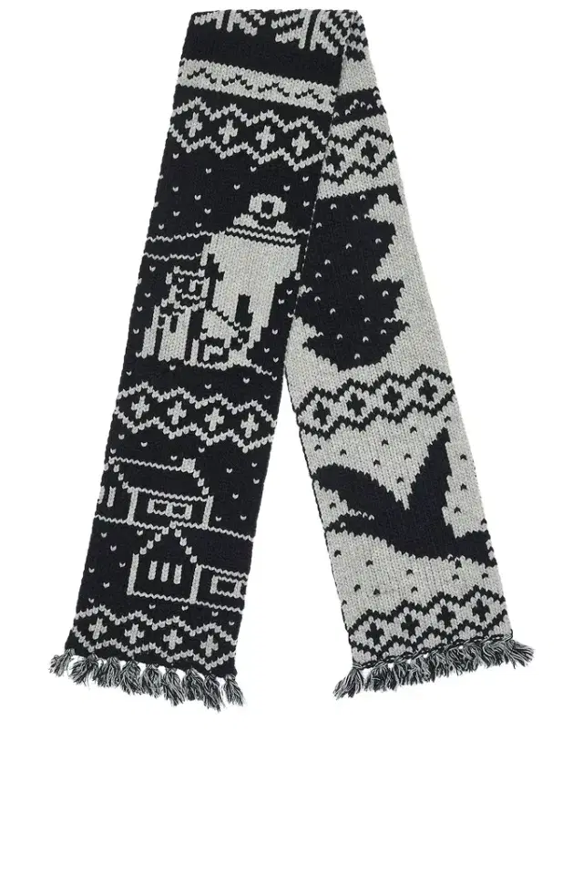Beams Plus Muffler Jacquard Nordic Pattern Scarf