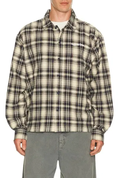 Museum of Peace and Quiet Wordmark Button Up | Thumbnail 1