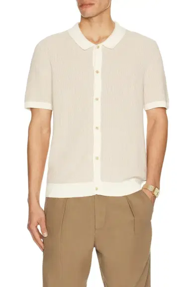 Onia Linen Button Up Sweater Shirt | Thumbnail 1