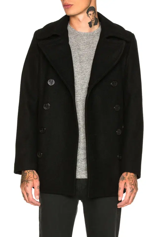 SCHOTT Slim Fit Peacoat