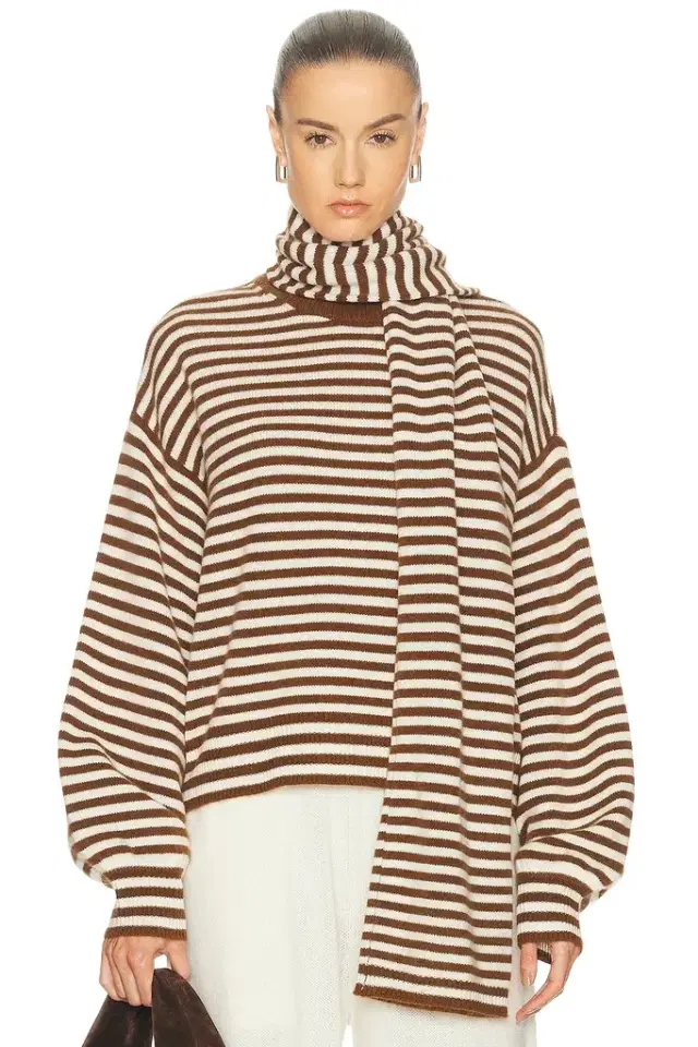 SRG Waldo Striped Cashmere Sweater & Scarf