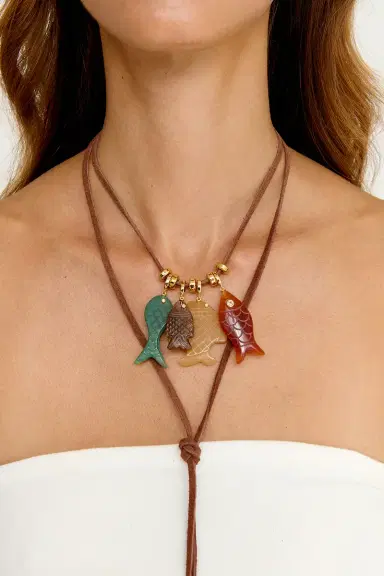 éliou Fish Charm Wrap Necklace | Thumbnail 2
