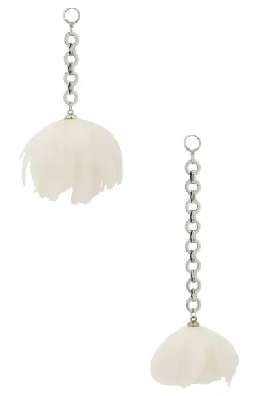David Koma Feather Flower Asymmetric Earrings | Thumbnail 3 David Koma Feather Flower Asymmetric Earrings | Thumbnail 3