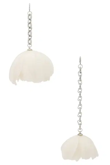 David Koma Feather Flower Asymmetric Earrings | Thumbnail 4 David Koma Feather Flower Asymmetric Earrings | Thumbnail 4