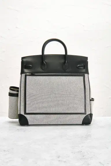 HERMÈS Hermes Evercalf Toile Cargo Haut A Courroies Birkin 40 Handbag | Thumbnail 3