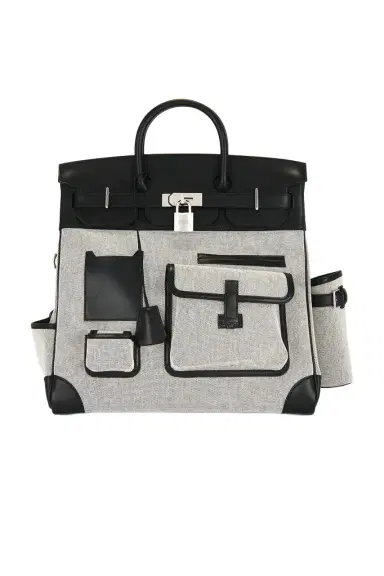 HERMÈS Hermes Evercalf Toile Cargo Haut A Courroies Birkin 40 Handbag | Thumbnail 1