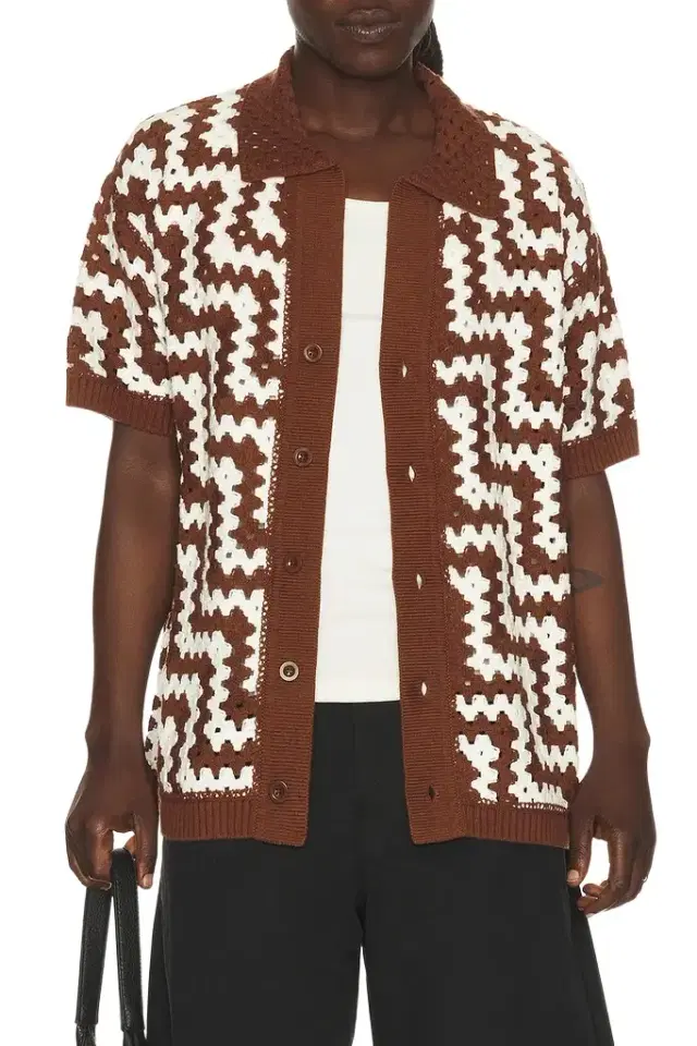 Frescobol Carioca Pinto Cotton Crochet Cardigan