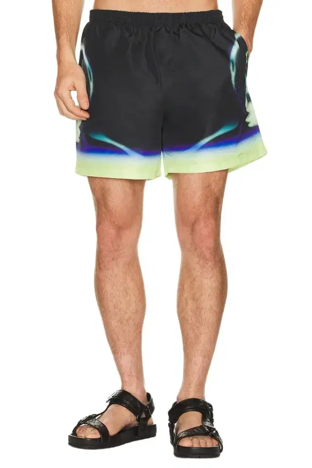 Casablanca Sporchid Black Printed Swim Shorts