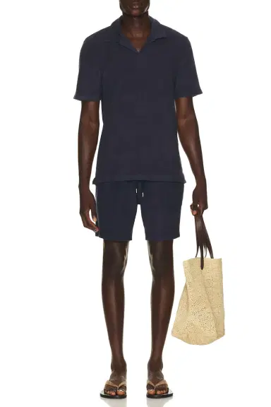 Frescobol Carioca Augusto Terry Cotton Blend Shorts | Thumbnail 3