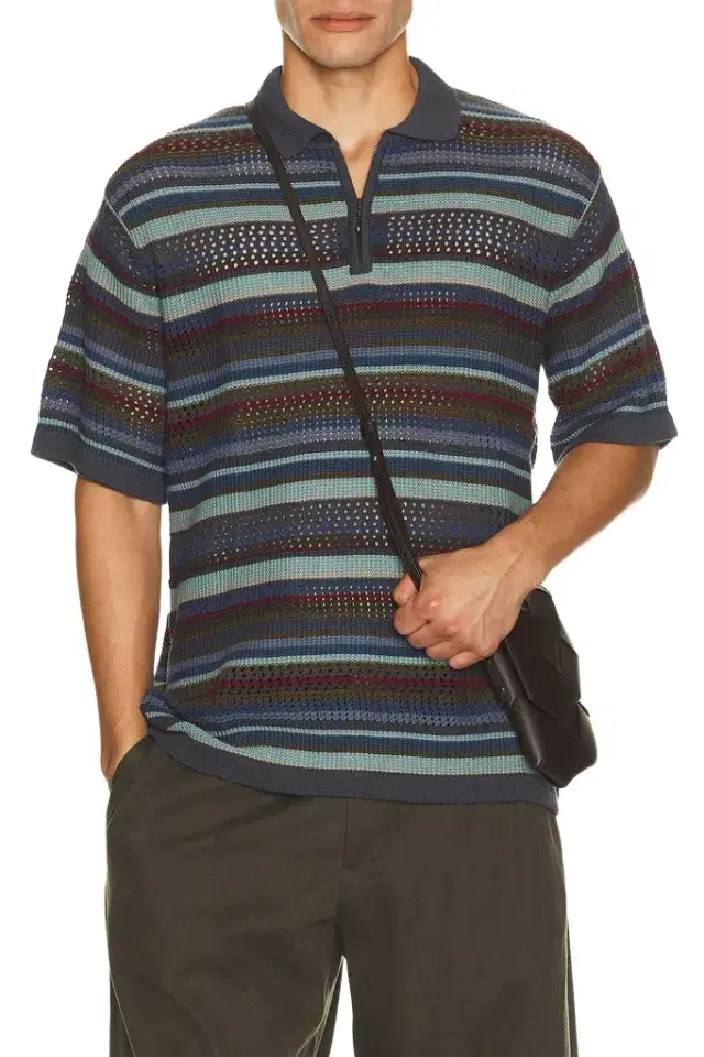 thisisneverthat Striped Knit Polo