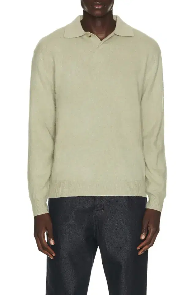 LE 17 SEPTEMBRE Brushed Cashmere Blend Polo Sweater