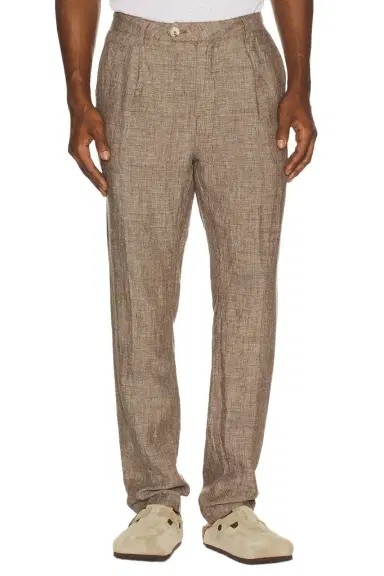Onia Linen Tapered Pleated Trouser | Thumbnail 1