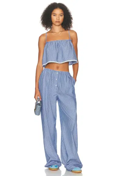 Helsa Pinstripe Poplin House Pants | Thumbnail 5 Helsa Pinstripe Poplin House Pants | Thumbnail 5