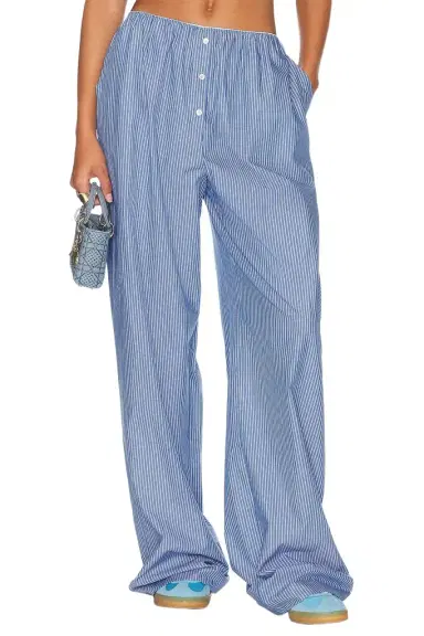 Helsa Pinstripe Poplin House Pants | Thumbnail 1 Helsa Pinstripe Poplin House Pants | Thumbnail 1