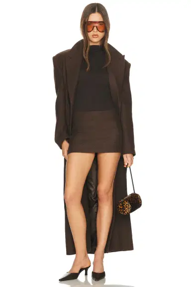 Helsa Italian Wool Blend Extra Mini Skirt | Thumbnail 6