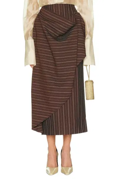 Helsa Stripe Twill Blanket Skirt | Thumbnail 1