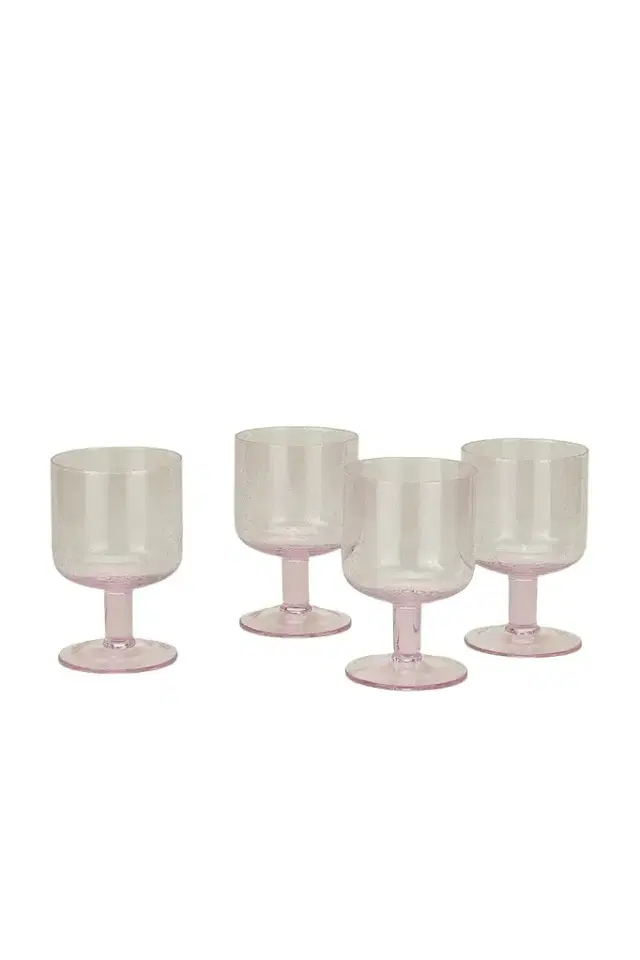 HAWKINS NEW YORK Simple Seeded Glassware Set Of 4