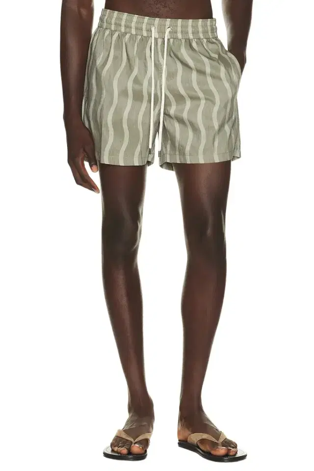 Frescobol Carioca Rio Linen Blend Cabana Wave Swim Short