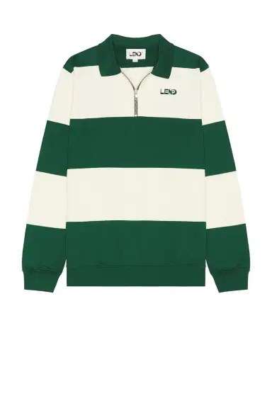 LEND Block Stripe Zip Rugby | Thumbnail 4