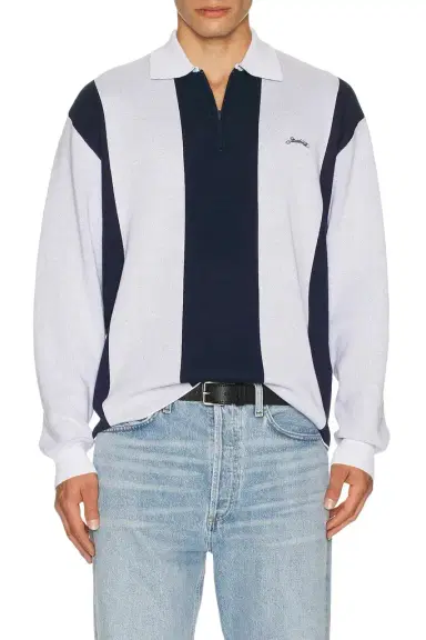 Students Golf Gibson Fleece Long Sleeve Polo | Thumbnail 1