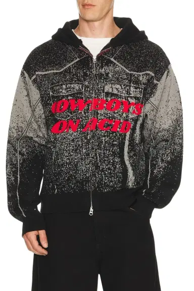Pleasures Acid Cowboy Knitted Hoodie | Thumbnail 1