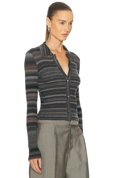 RE/DONE Ribbed Polo Cardi | Thumbnail 2 RE/DONE Ribbed Polo Cardi | Thumbnail 2