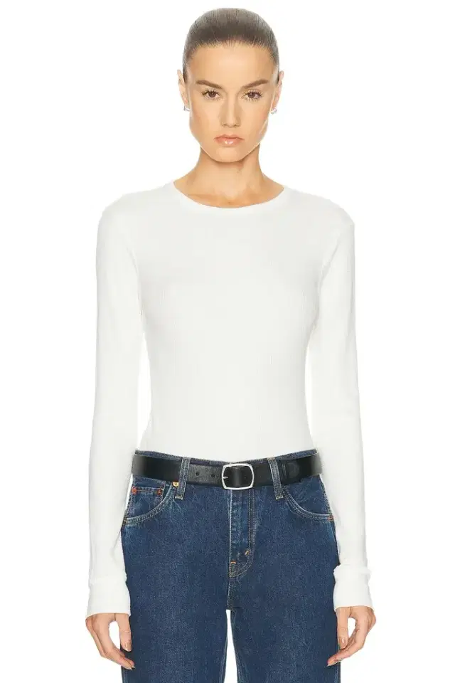 RE/DONE Baby Waffle Long Sleeve Top
