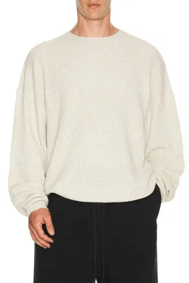 Fear of God Essentials Signature Waffle 90's Crewneck Sweater | Thumbnail 1