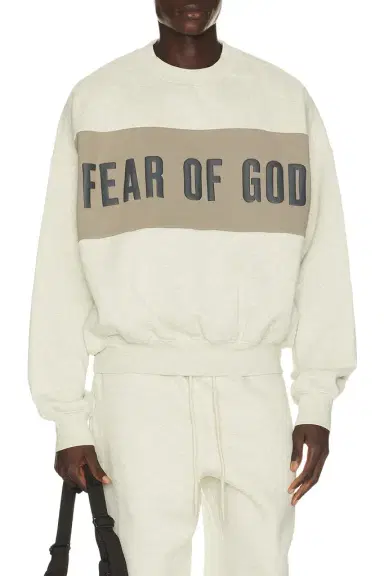 Fear of God Essentials Cropped Relaxed Panelled Sweatshirt | Thumbnail 1