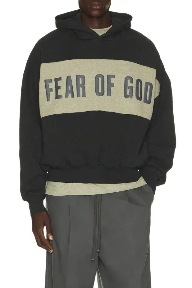 Fear of God Essentials Cropped Relaxed Panelled Hoodie