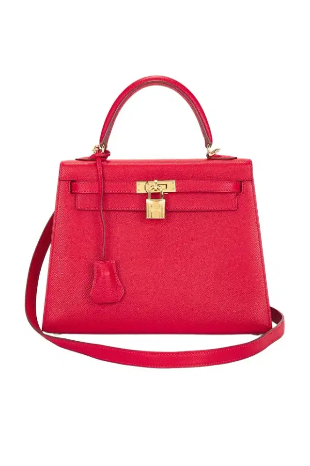 HERMÈS Hermes Veau Epsom Kelly 25 Handbag