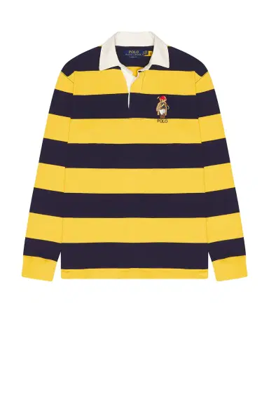 Polo Ralph Lauren Long Sleeve Jersey Knit Society Bear Rugby Shirt | Thumbnail 4
