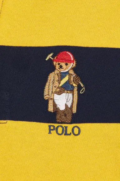 Polo Ralph Lauren Long Sleeve Jersey Knit Society Bear Rugby Shirt | Thumbnail 5