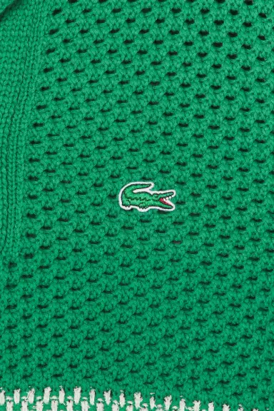 Lacoste Runway Lacy Striped Polo Collar Sweater | Thumbnail 5 Lacoste Runway Lacy Striped Polo Collar Sweater | Thumbnail 5