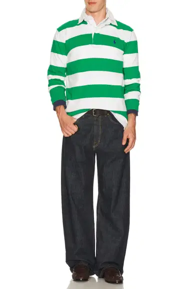 Polo Ralph Lauren Long Sleeve Iconic Stripe Rugby Polo | Thumbnail 3