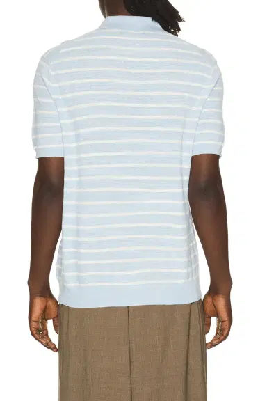 Polo Ralph Lauren Cotton Blend Textured 3 Button Placket Short Sleeve Sweater | Thumbnail 2 Polo Ralph Lauren Cotton Blend Textured 3 Button Placket Short Sleeve Sweater | Thumbnail 2