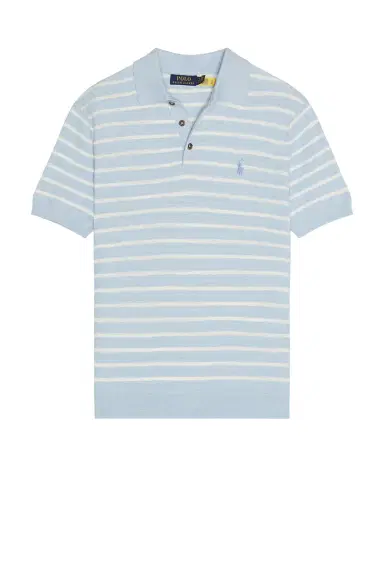 Polo Ralph Lauren Cotton Blend Textured 3 Button Placket Short Sleeve Sweater | Thumbnail 4 Polo Ralph Lauren Cotton Blend Textured 3 Button Placket Short Sleeve Sweater | Thumbnail 4
