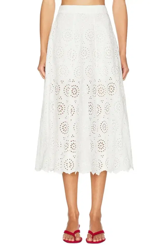 Frame The Deco Eyelet Skirt
