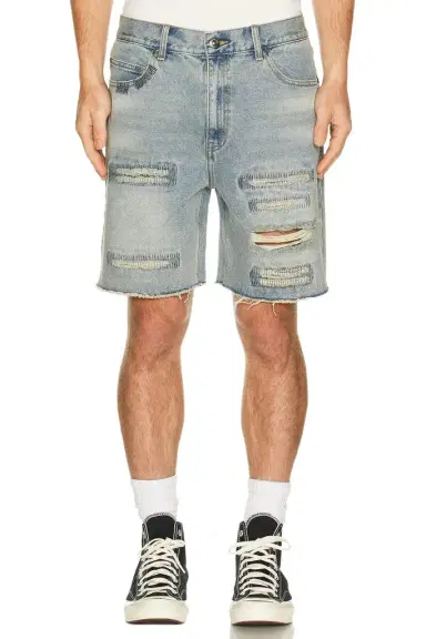 Midnight Rodeo Distressed Denim Shorts | Thumbnail 1