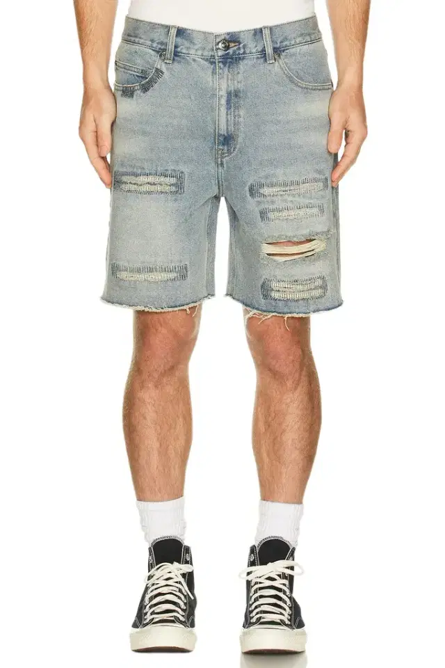 Midnight Rodeo Distressed Denim Shorts