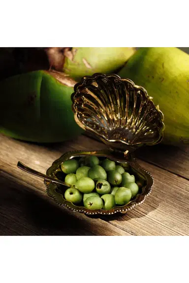 The Favorites Cap Ferrat Fan Shell Lidded Bowl With Spoon | Thumbnail 5