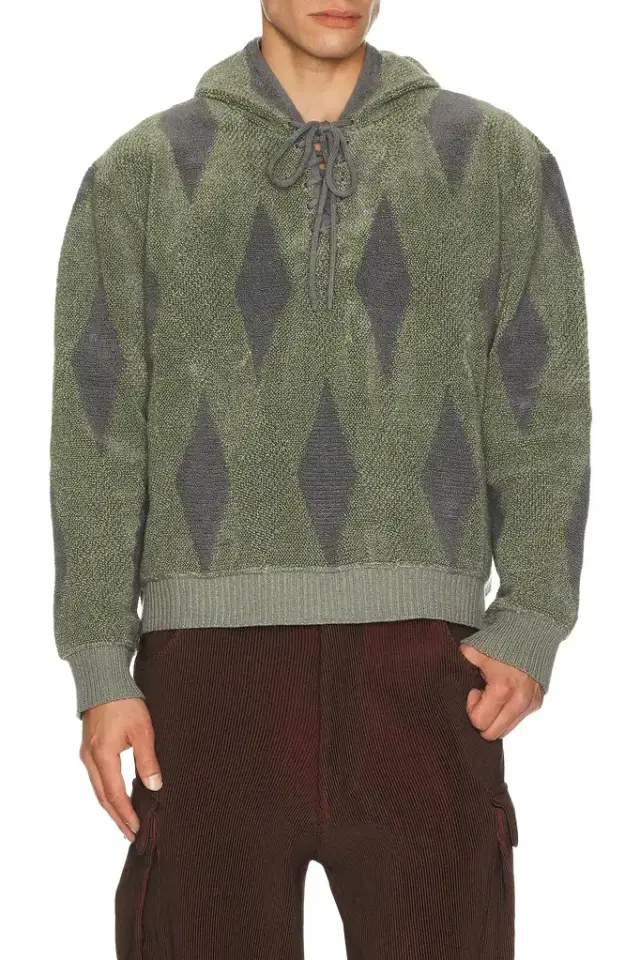 Isa Boulder Small Argyle Towel Hoodie