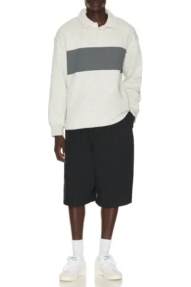 Skims Fleece Lounge Rugby Polo | Thumbnail 3