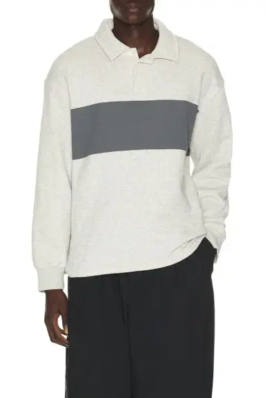 Skims Fleece Lounge Rugby Polo | Thumbnail 1