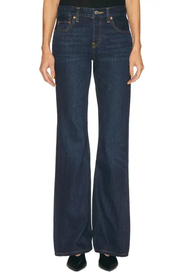 RE/DONE Twisted Mid Rise Bootcut Jeans