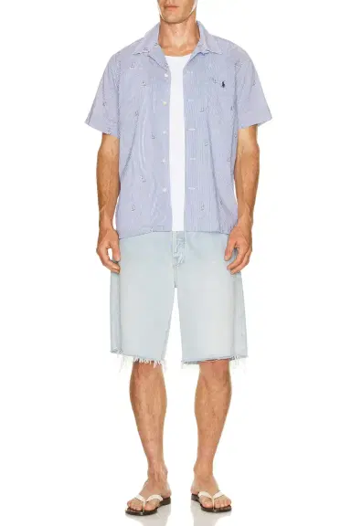 Polo Ralph Lauren Seersucker Sailboat Print Andy Camp Shirt | Thumbnail 3